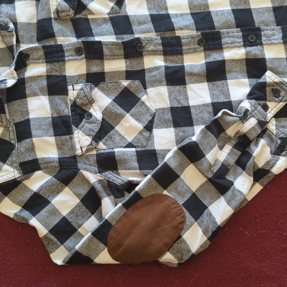 CI Sono Black & White Checkered Button Long Sleeve Shirt M - Picture 4 of 7